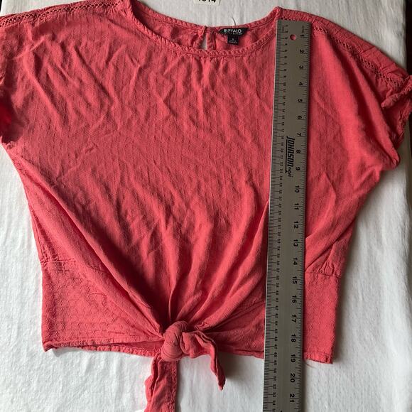 Buffalo by David Bitton Women’s Short Sleeve Tank Top Blouse Size M, Pink - Picture 3 of 8